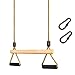 Trapez Schaukel, Kinderholz Multifunktions Einstellbar Schaukel mit Weicher Schwamm Griff Indoor Outdoor Kinder Trapezschaukel bis 100 kg (42cm) Mit Griff günstig Kaufen-Trapez Schaukel, Kinderholz Multifunktions Einstellbar Schaukel mit Weicher Schwamm Griff Indoor Outdoor Kinder Trapezschaukel bis 100 kg (42cm)