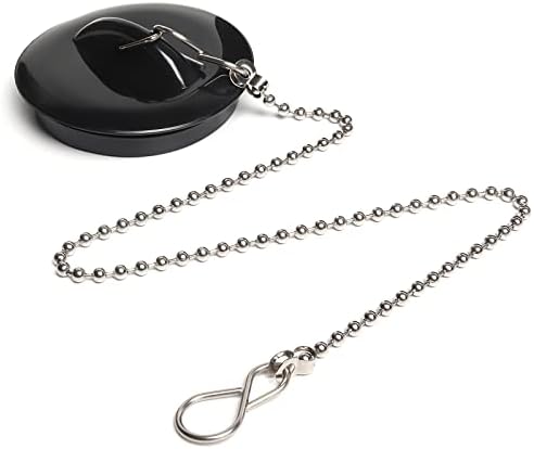 Duxzomk Kitchen Sink Plug,Drain Stopper Universal Bath Plug with Metal Ball Chain for Bathtub, Bathroom,Sink Plug Size Ø 60 to 55 mm