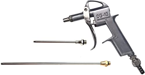 Güde Druckluft-Ausblaspistole 3-tlg. (Gehäuse aus Aluminium-Druckguss, Anschlussgewinde IG 1/4', 8 bar Arbeitsdruck, 120-600 l/min Luftbedarf, inkl. Anschlussnippel und 3 Düsen 25/100 / 200 mm)