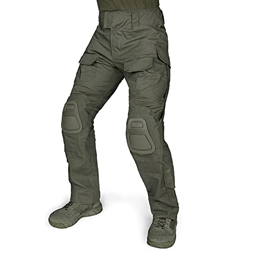 IDOGEAR G3 Combat Pants mit Knieschonern Herren Tactical Multicam Hose, Ranger Green, 41-44.5 Cover