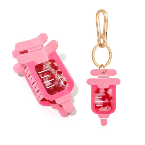 PERSONFUN Pink Syringe 2-Piece Set - Cute Nurse Gift Idea,