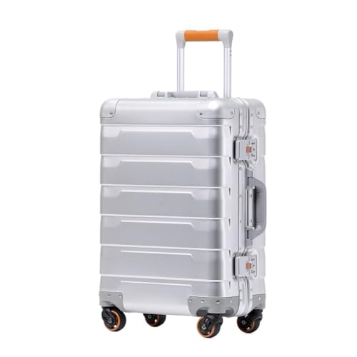Suitcase Aluminum Magnesium Alloy Trolley Case Universal Wheel Aluminum Frame Men's And Women's Business Suitcase Luggage(Black)