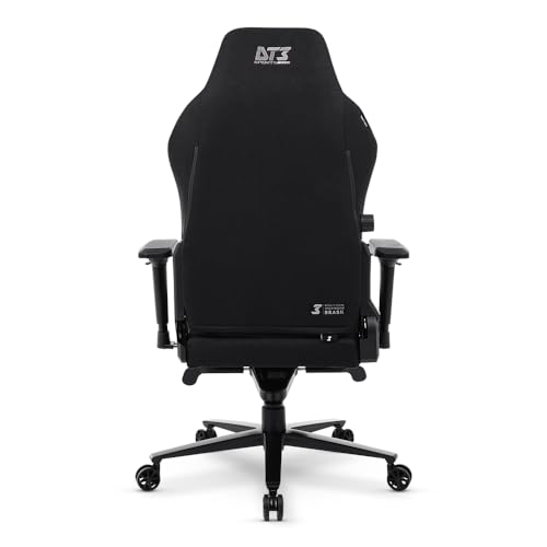Cadeira Gamer DT3 Nero, Revestimento com Tecido DT3 Max2Weave, almofada magnética, apoio lombar integrado, braços 4D+, suporta até 140 e altura máx. de 1,85m(Black) glide