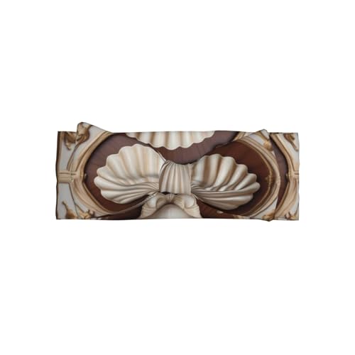 0-6 Months Baby Bow Hairband for Newborn, Infant, Toddler, Elastic Bow Headband, Neoclassical Shell Decorative Headband