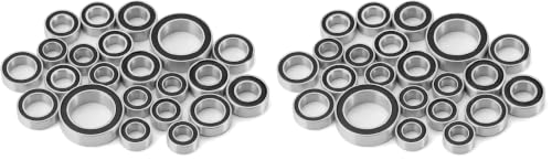 Image of INJORA Steel Sealed Bearing Kit for TRX4M 1 /18 RC Crawler, 22PCS (Black) (Pack of 2)