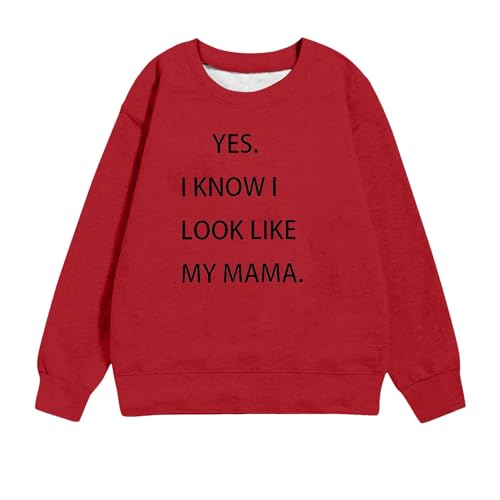 Cute Graphic Sweatshirts For Girls Casual Long Sleeve Crewneck Pullovers Funny Letter Print Sweater Tops 1-11 Years3