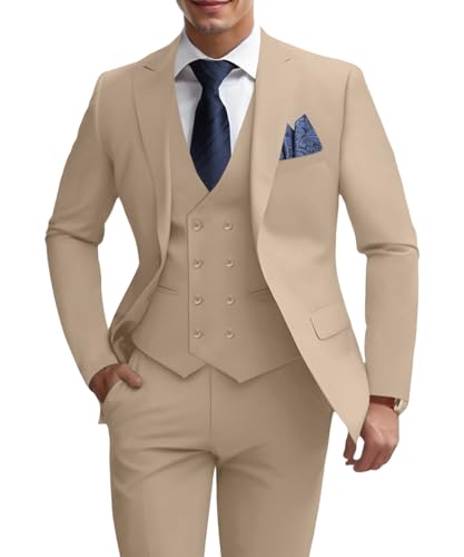 Mens Slim Fit Suits Wedding 3 Piece Suit Set Groomsmen