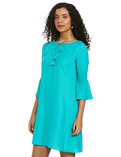 Image of EASYBUY Women's Crepe A-Line below The Knee Casual Dress
