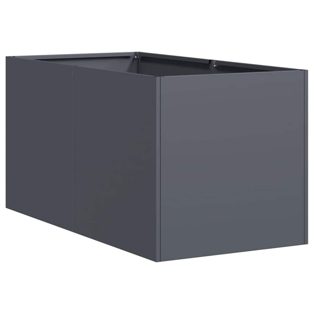 vidaXL Planter Anthracite 40x80x40 cm Cold-rolled Steel, plant pot, plant stand, raise bed, planter stand, plant tray, garden planter, outdoor planter
