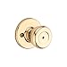 Kwikset Tylo Interior Privacy Door Knob with Lock, Door Handle For Bathroom and Bedroom, Polished Brass Keyless Turn Lock Doorknob, 1 Count (Pack of 1)