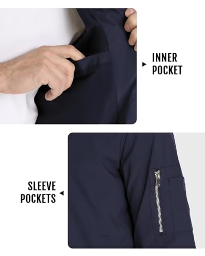 Image of Boladeci Men's Bomber Jackets Lightweight Water Resistant Spring Fall Full Zip Thin Casual Windbreaker Light Jackets