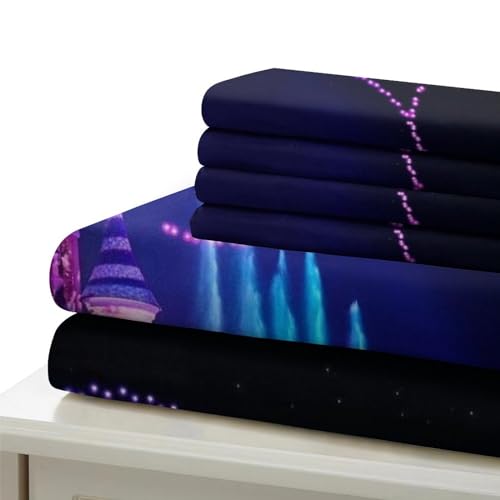 Housse de couette feu d'artifice château 3D lit double 200x200 cm - 6