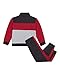 Jordan Boy`s Box Out Tricot Jacket & Pants Tracksuit 2 Piece Set (Black(65A235-023)/Red, 24 Months)