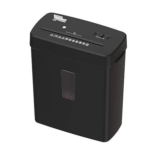 Image of Kores Easy Cut 825 Cross Cut Paper Shredder for Office & Home Use | 8 Sheets | 13 Litre Bin | P4 Security | Shreds CD | Compact Low-Cost Shredder