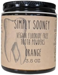 Simply Sooney Glass Jar Vegan Fluoride Free Remineralizing Tooth Powder Kid Safe Orange I Organic Ingredients image 4