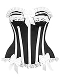 Daisy Corsets Striped Corset Tops for Women. Lingerie, Costume, Burlesque, and Plus Size Boned Cincher - Zip and Lacing
