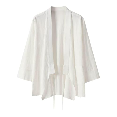 Chemise kimono homme en coton et lin : l'élégance du col mandarin