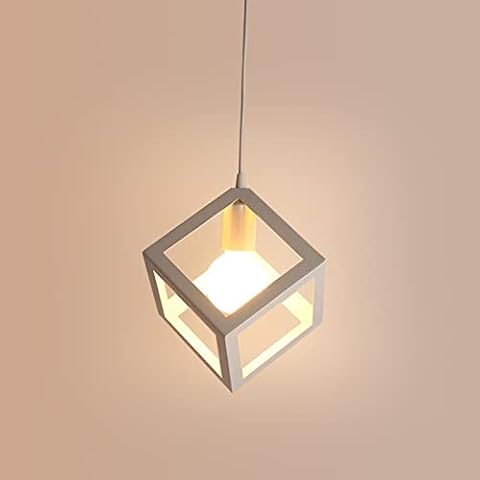 Lámpara Colgante DELIPOP Cubo Retro Blanco Cover