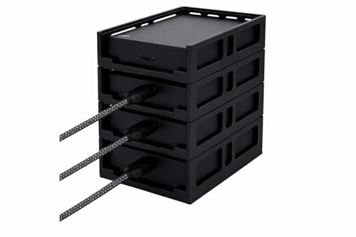 Image of 3.2'' inch HDD Stacker External Hard Drive Enclosure for 4 Hardisks,SATA HDD SSD RAID Enclosure, HDD /SSD Stackable Enclosure, Easy-Install Shockproof,HDD Caddy