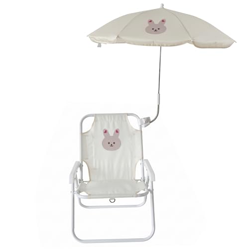 Chaise de plage pour enfants ours pliable avec parasol intégré