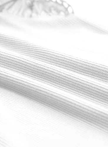 Blibean Girl Summer Tops Tween Girls Ruffle Sleeve Blouse Solid Color Casual Shirts Cute Clothes Preteen Kid Dressy Clothing Size 12-13 Years Old White #TOP7