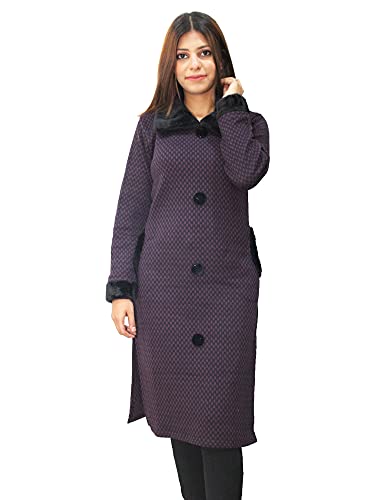 Image of Matelco Women's Wool Straight Kurti for Winters (Ad04Caz45 Black Parent).