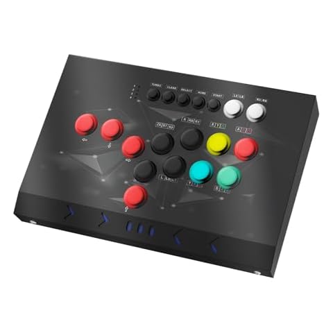 DOYO Arcade Stick Joystick for home, Arcade fighting Joystick-Durable iron Arcade Fightstick Compatible with PC/ PS3 / Switch/NEOGEO Mini/Android/Raspberry Pi (Black) Cover