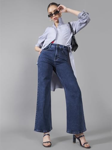 Image of Dolce Crudo Boot Cut High Rise Cropped Jeans for Women
