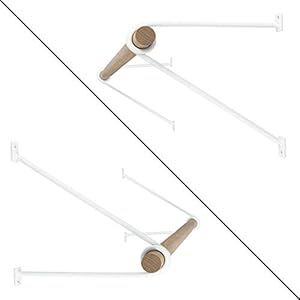 2x Natural Goods Berlin Gard Prenzlberg Garderobehouder | gepoedercoat of geolied | Kledingstang houder voor wand | 8mm…