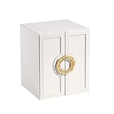 AOSIFIEL Jewelry Boxes Organizers/Case Large Stand up with 5 Drawers Gift for Women Teen Girls Kids Big Jewelry Case/Holder Faux Leather Jewelry Storage/Chest Necklaces,Bracelets,Earring,Ring,Watches Storage/Organizers boxes(White)