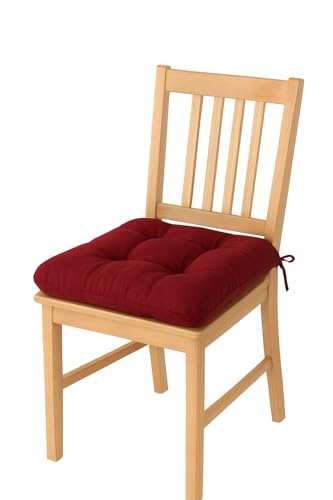 Image of A Decor Soft Cotton Chair Cushion Pad 40x40x4 cm| Comfortable Pad for Dining, Office & Study Chairs Pack of 1| (Maroon)