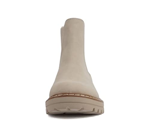 Image of Soda Pilot ~ Women Lug Sole Low Heel Chelsea Fashion Ankle Bootie w /Double Elastic Gore