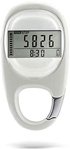 3D digitaler Schrittzähler, einfacher 3D digitaler Schrittzähler Tragbare Gehenschrittschalter mit Karabiner-Clip für Männer/Frauen/Haustiere,