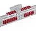 Gotical 7 Slots MLOK Rail Section for M Lok Handguard Seven Slots Rail Picatinny Rail Set of 2 Pieces Mlok Rail Red (2 Pcs 7 Slots