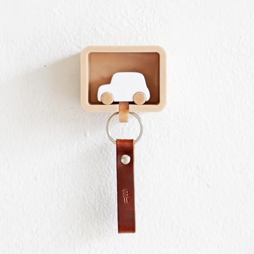 Minimalsculpt M Garage Wall Key Holder = Minimalist Suitable for Home and Office Decoration - Easy to Mount - Powerful Magnets -Great Gift (Garage = MINI CAR/CAR)