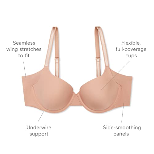 Image of Warner's Women's No Side Effects Seamless Underarm-Smoothing Comfort Underwire Lightly Lined T-Shirt Bra Ra3061a