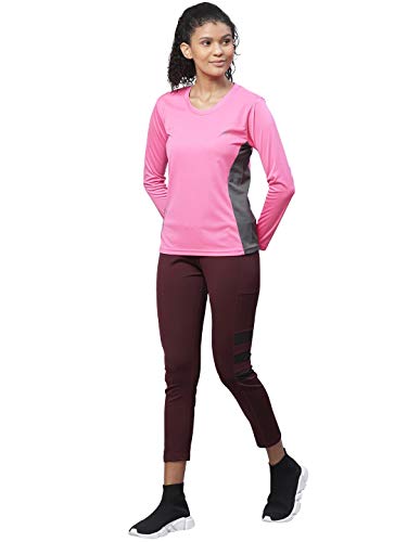 Image of CHKOKKO Women's High Rise Regular Fit Polyester Blend Sports Leggings (JSSTIGHT)