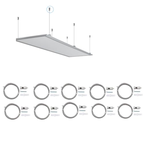 Kit Cavi Sospensione Acciaio 8 Pezzi 1m - Per Pannelli LED, Lampadari, Quadri (Max 8kg) - Foto 6