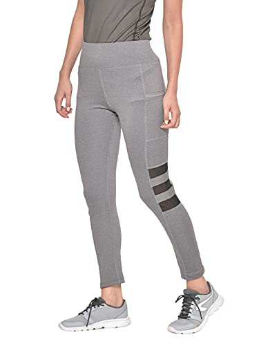 Image of CHKOKKO Women's High Rise Regular Fit Polyester Blend Sports Leggings (JSSTIGHT)