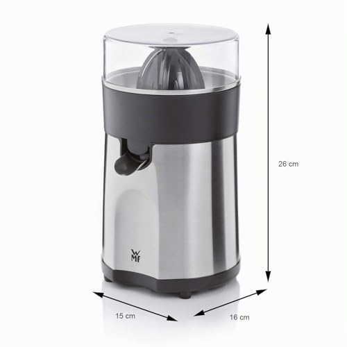 Miniatura 3 de Wmf Stelio - Exprimidor, 85 W, 2 Conos Intercambiables Y Colador Extraíble De Cromargan Y Cierre Antigoteo, Apto Para Limón, Naranja Y Pomelo, Acero Inoxidable, Cromargan