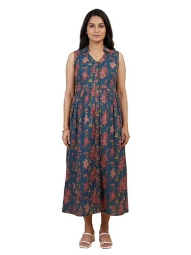 Image of The Mom Store Maternity and Nursing Sleeveless Dress for Women | Casual Dress | Pre and Post Pregnancy Wear | Printed Stylish Dress for New Mom | Trendy Dresses for Women's