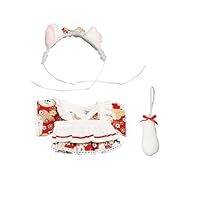 Amazon.co.jp: 20cm ぬいぐるみ 服 猫耳メイド服 ヘッドバンド+