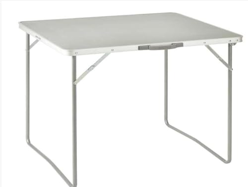 Beach Line 167023 Mesa Plegable de Aluminio y Fórmica Blanca con Asa, 80x60x70cm