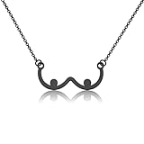 WUSUANED おもしろおっぱいネックレス 胸からインスピレーションを得たジュエリー おっぱい 胸ギフト おっぱい 恋人へのギフトに 女性へのギフト, ステンレス鋼, 宝石なし