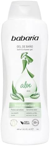 Babaria Aloe Vera Body Wash - Gives Calming and Fresh Sensation - Provides Soothing and Regenerating Properties - Contains Natural Ingredients - Suitable for All Skin Types - 20.3 oz
