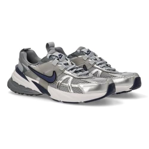Nike V2K Run Shoes (HJ4497-002, Wolf Grey/Cool Grey/White/Midnight Navy) Size 94