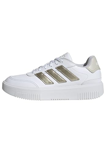 adidas Courtblock Shoes Femme Chaussures, FTWR White Cyber Met Orbit Grey, 38 EU