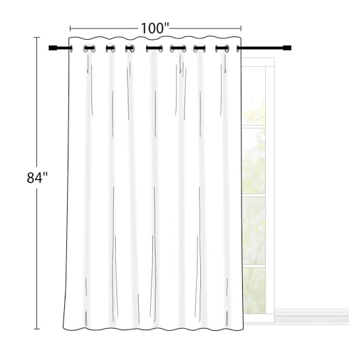 Image of SimpleHome Ombre Gradient Black White to Gray Curtains for Bedroom,100Wx84L | Room Darkening Curtains,Light Blocking Thermal Insulated Grommet Window Curtains for Living Room,1 Panel,84 Inches Length