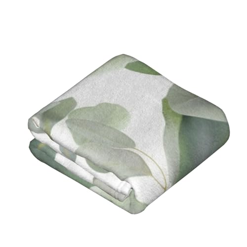 Plaid canapé eucalyptus couverture flanelle douce anti-frissons et lavable