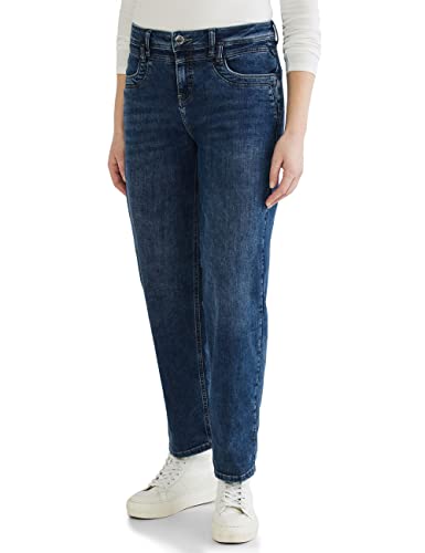 STREET ONE Damen A376038 Jeanshose Straight, Authentic Indigo wash, 30